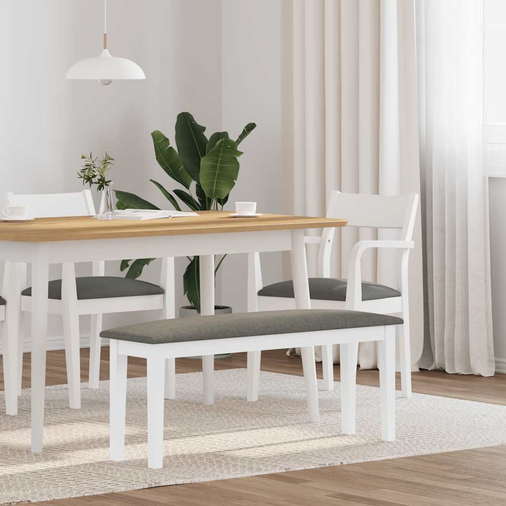 Bænk 110 Cm Massivt Gummitræ - Variant 4102606
