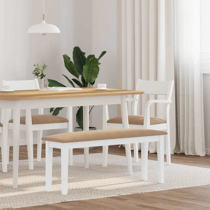 Bænk 110 Cm Massivt Gummitræ - Variant 4102609