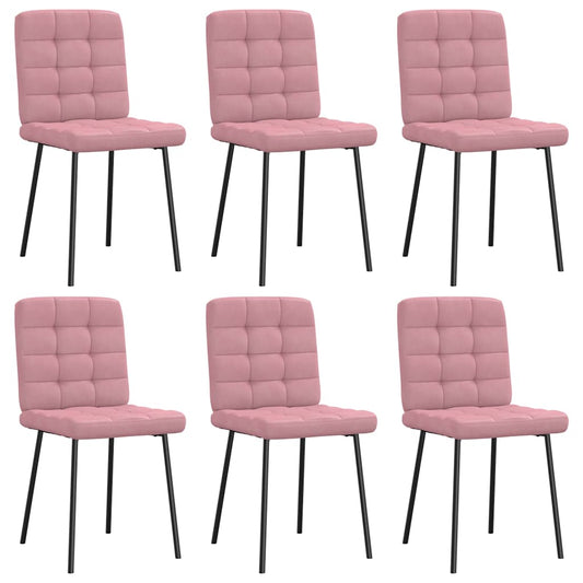 Spisebordsstole 6 Stk. Velour