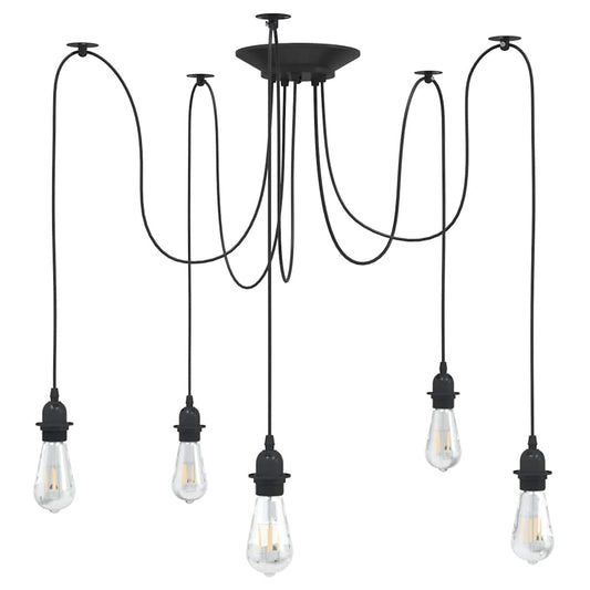 Pendellampe E27 Metal Sort