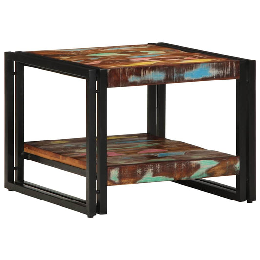 Sofabord 50X50X38 Cm Massivt Genbrugstræ Flerfarvet Flerfarvet
