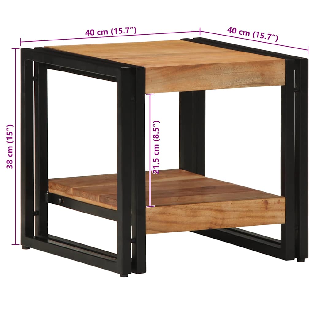 Sofabord Brun 40 X 40 X 38 Cm - Billede 11