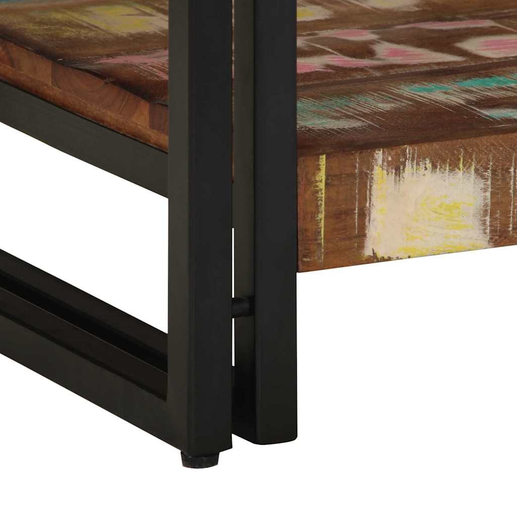Sofabord Flerfarvet 40 X 40 X 38 Cm Solid Genbrugs Træ - Billede 8