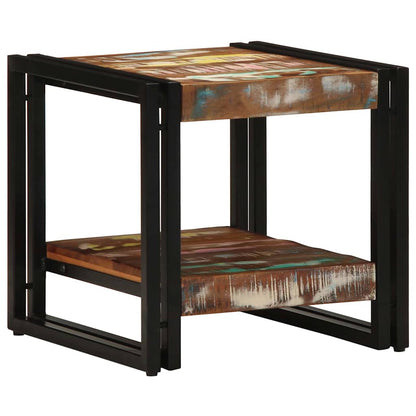 Sofabord Flerfarvet 40 X 40 X 38 Cm Solid Genbrugs Træ - Billede 2