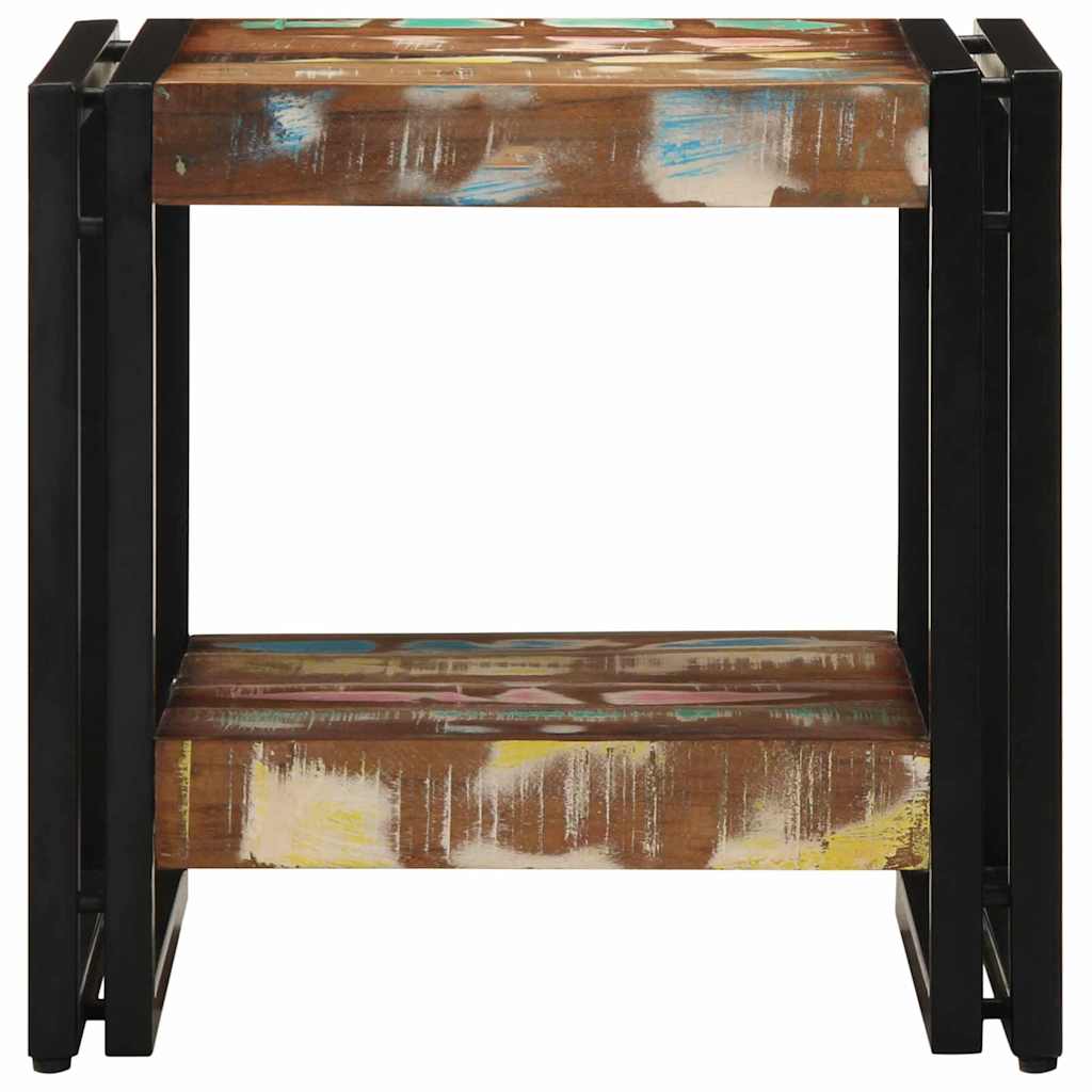 Sofabord Flerfarvet 40 X 40 X 38 Cm Solid Genbrugs Træ - Billede 4