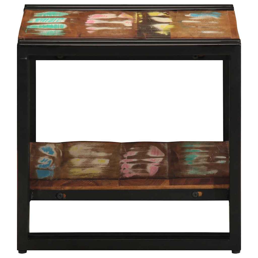 Sofabord Flerfarvet 40 X 40 X 38 Cm Solid Genbrugs Træ - Billede 5