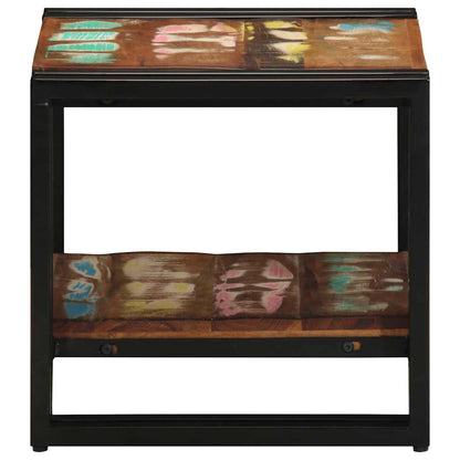 Sofabord Flerfarvet 40 X 40 X 38 Cm Solid Genbrugs Træ - Billede 5