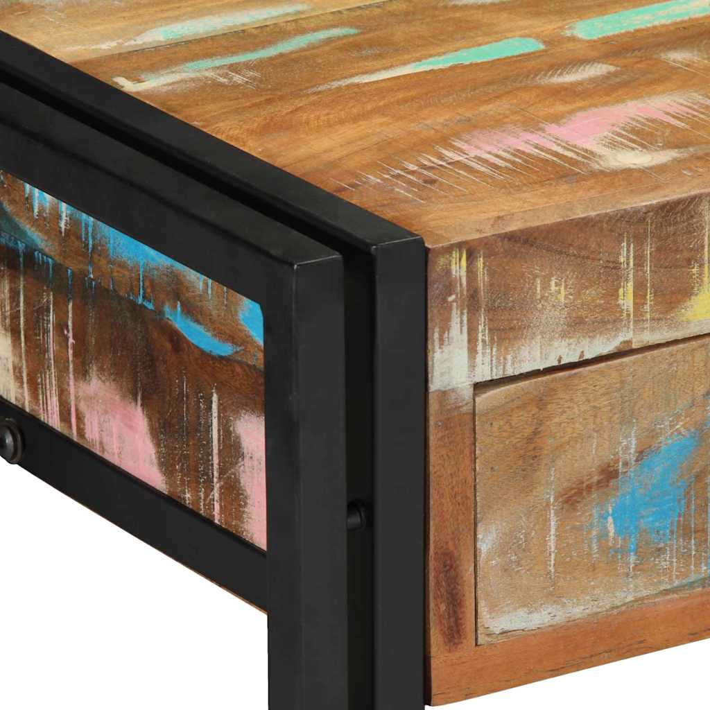 Konsolbord Flerfarvet Solid Genbrugs Træ - Billede 8