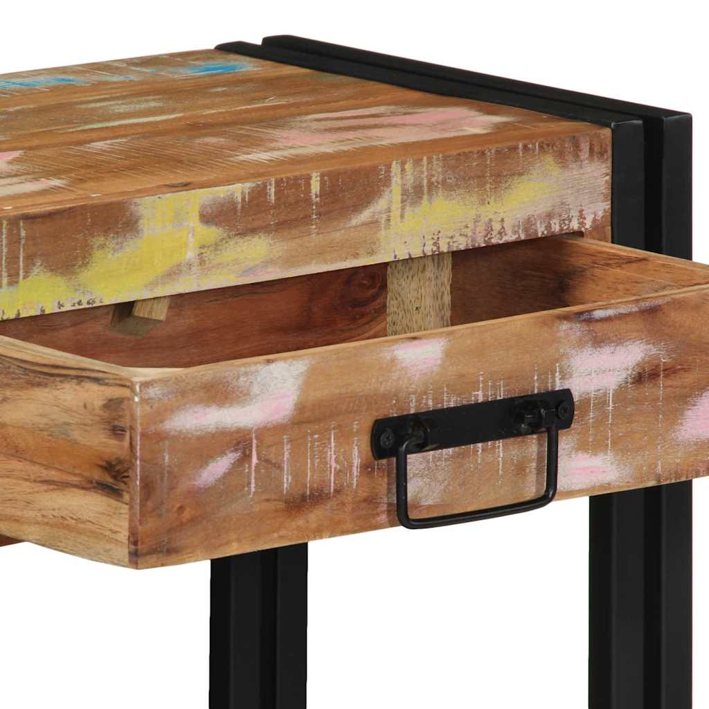 Konsolbord Flerfarvet Solid Genbrugs Træ - Billede 9