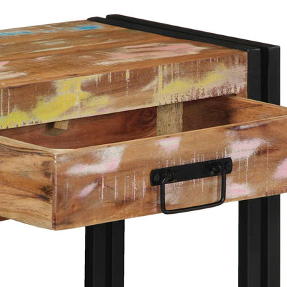 Konsolbord Flerfarvet Solid Genbrugs Træ - Billede 9