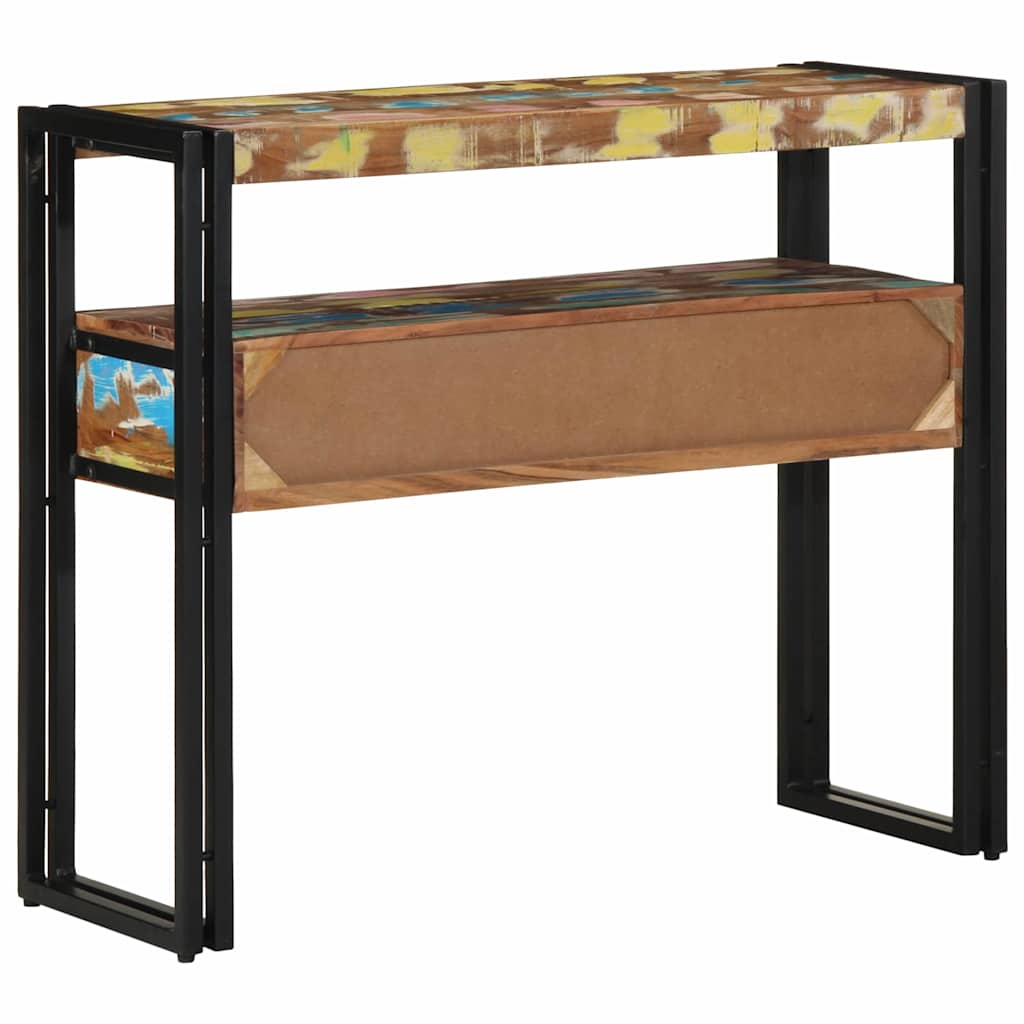 Konsolbord Flerfarvet Solid Genbrugs Træ - Billede 7