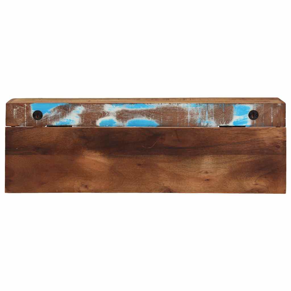 Knagerække Med Hylde Brun 73 X 19 X 23 Cm Massivt Genbrugstræ - Billede 6