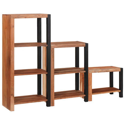 Bogreol 3 Pcs Brun 50 X 30 X 110 Cm Massivt Akacietræ - Billede 2
