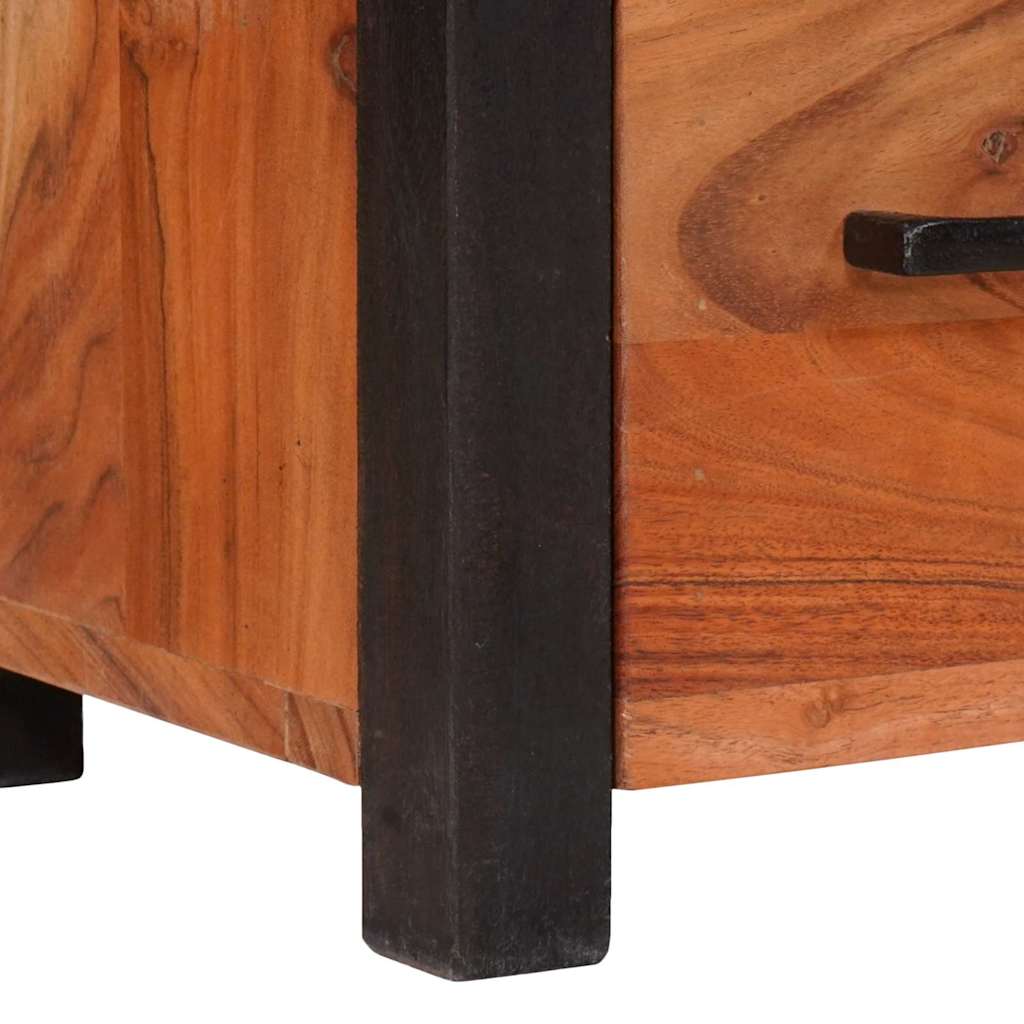 Sideboard 3 Pcs Brun 110 X 30 X 75 Cm Massivt Akacietræ - Billede 9