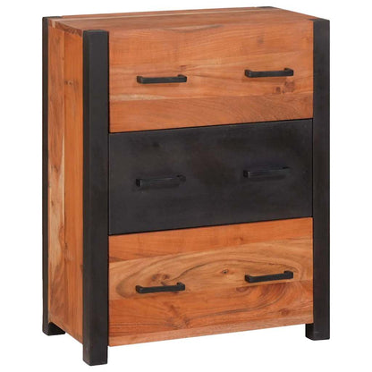 Sideboard 3 Pcs Brun 110 X 30 X 75 Cm Massivt Akacietræ - Billede 2