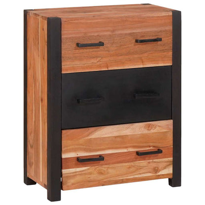 Sideboard 3 Pcs Brun 55 X 30 X 75 Cm Massivt Akacietræ - Billede 2