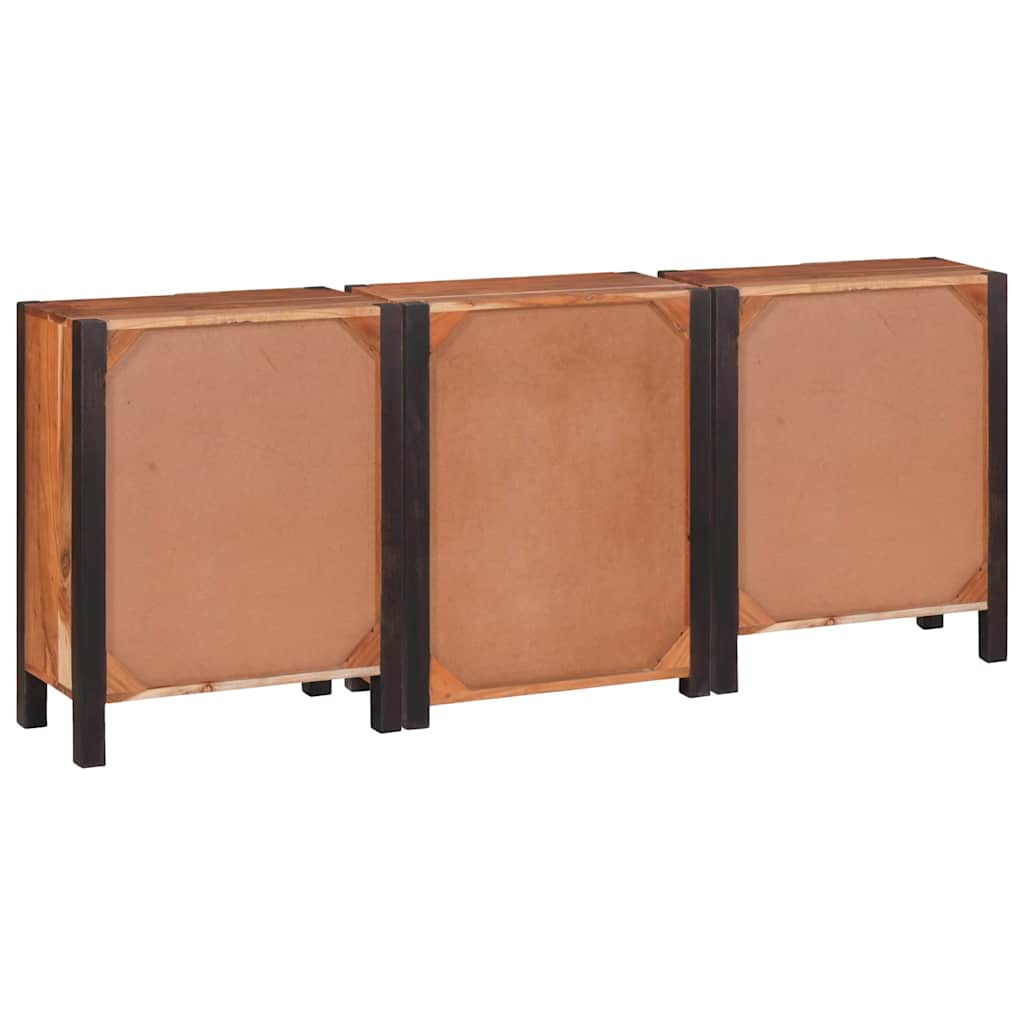 Sideboard 3 Pcs Brun 55 X 30 X 75 Cm Massivt Akacietræ - Billede 7