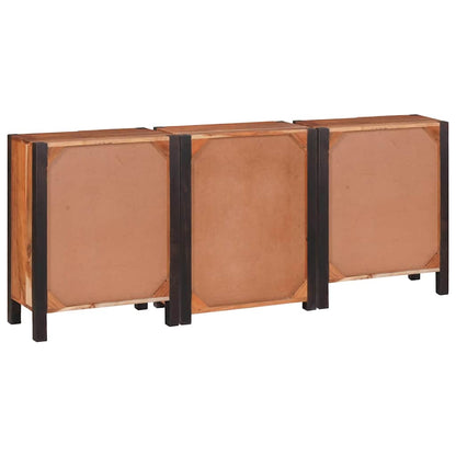 Sideboard 3 Pcs Brun 55 X 30 X 75 Cm Massivt Akacietræ - Billede 7