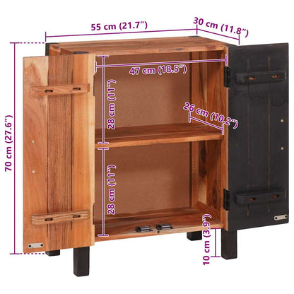 Sideboard 3 Pcs Brun 55 X 30 X 75 Cm Massivt Akacietræ - Billede 13