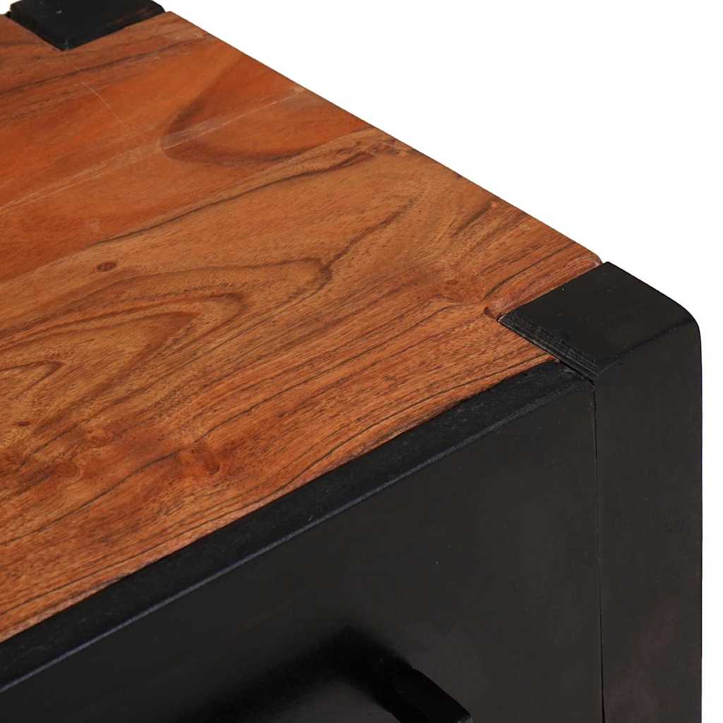Sideboard 2 Pcs Brun 110 X 30 X 75 Cm Massivt Akacietræ - Billede 8