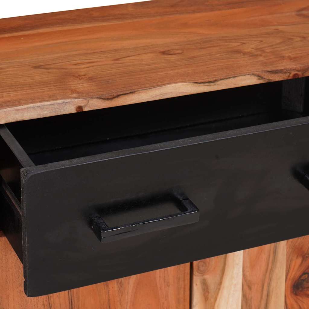 Sideboard 2 Pcs Brun 110 X 30 X 75 Cm Massivt Akacietræ - Billede 9