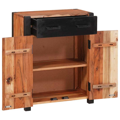Sideboard 2 Pcs Brun 110 X 30 X 75 Cm Massivt Akacietræ - Billede 4