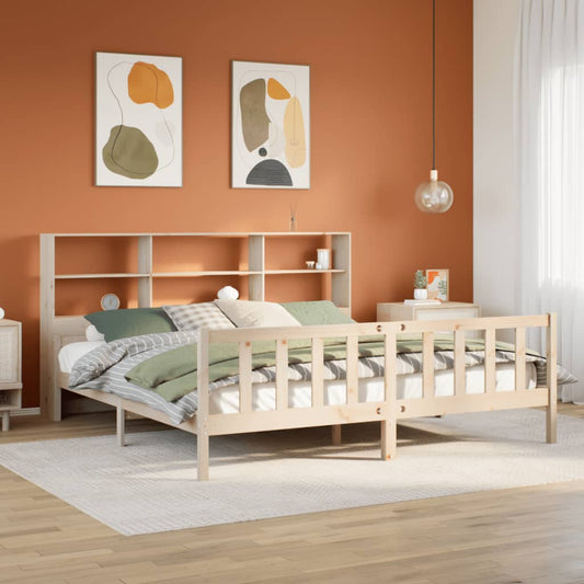 Seng Med Reol Uden Madras Massivt Fyrretræ