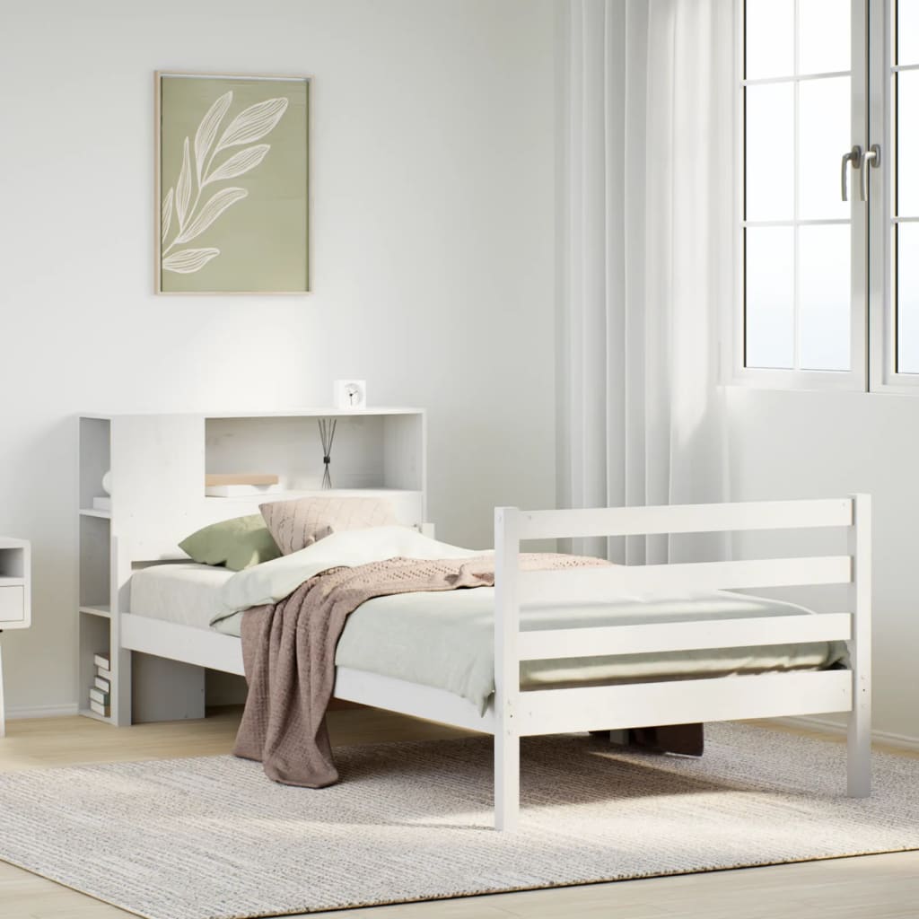 Seng Med Reol Uden Madras Massivt Fyrretræ