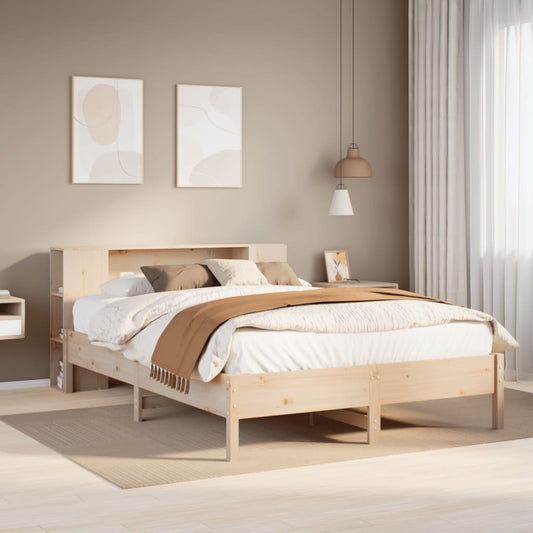 Seng Med Reol Uden Madras 150X200 Cm Massivt Fyrretræ