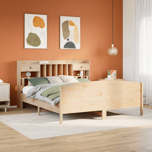 Seng Med Reol Uden Madras Massivt Fyrretræ