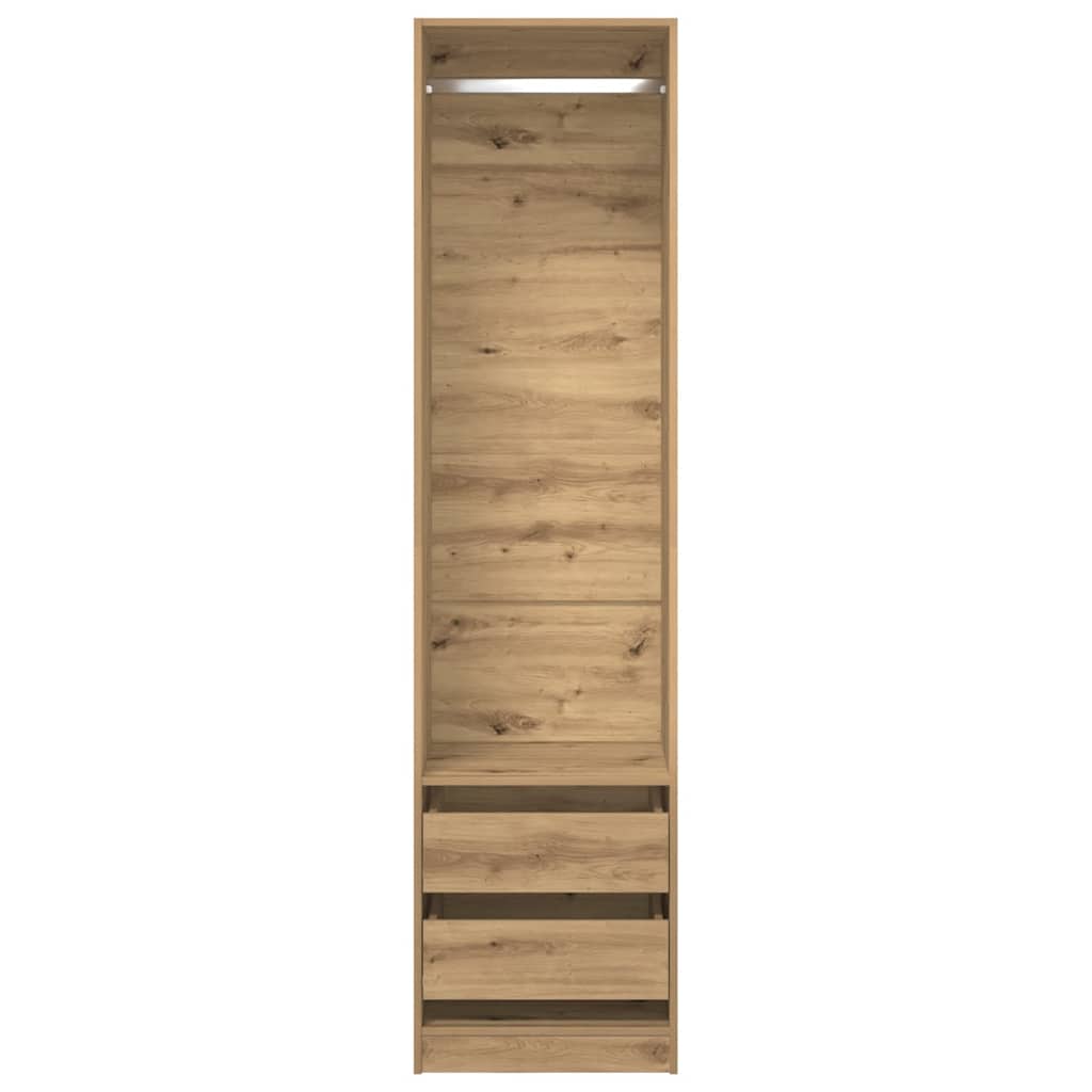Klædeskab 50x50x200 Cm Konstrueret Træ Kunsteg - Billede 4