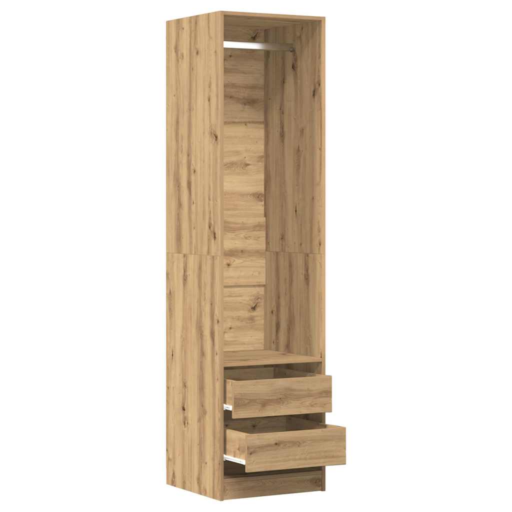 Klædeskab 50x50x200 Cm Konstrueret Træ Kunsteg - Billede 7