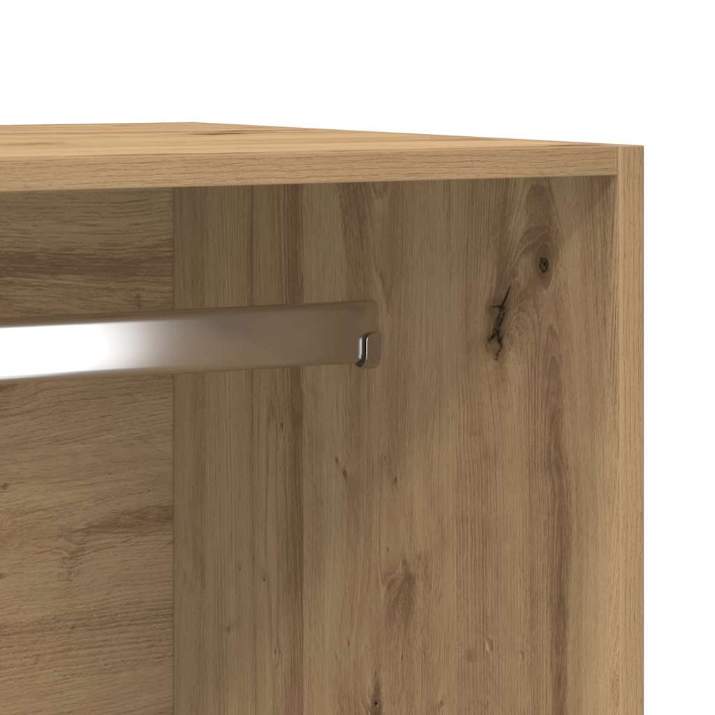 Klædeskab 50x50x200 Cm Konstrueret Træ Kunsteg - Billede 8