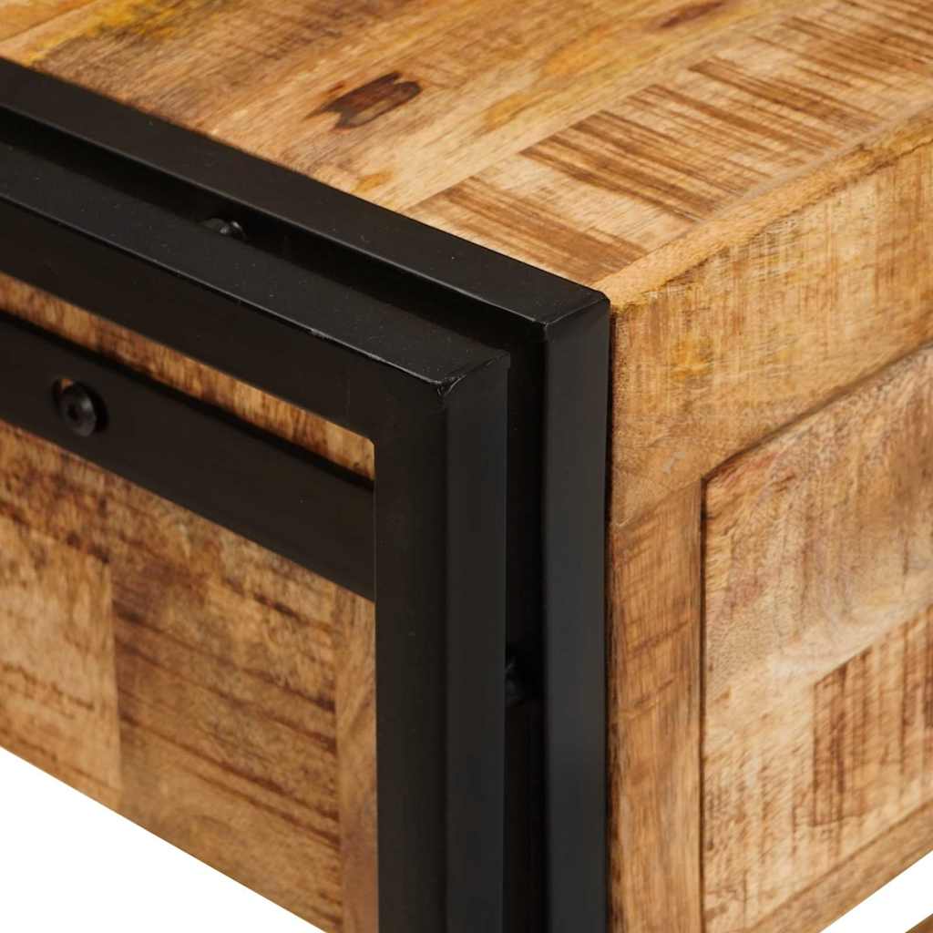 Konsolborde 2 Pcs Brun 160 X 33 X 75 Cm Solid Mango Træ - Billede 8