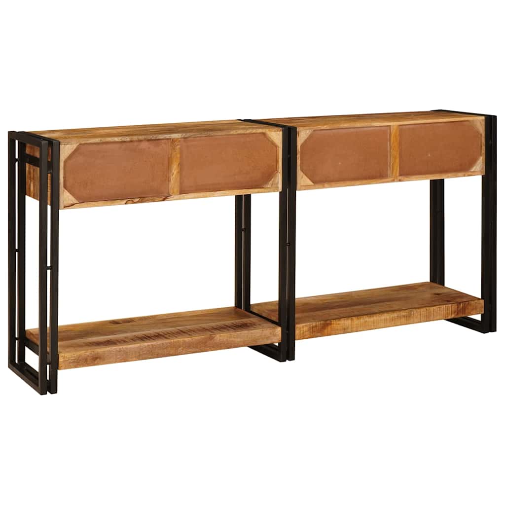 Konsolborde 2 Pcs Brun 160 X 33 X 75 Cm Solid Mango Træ - Billede 6