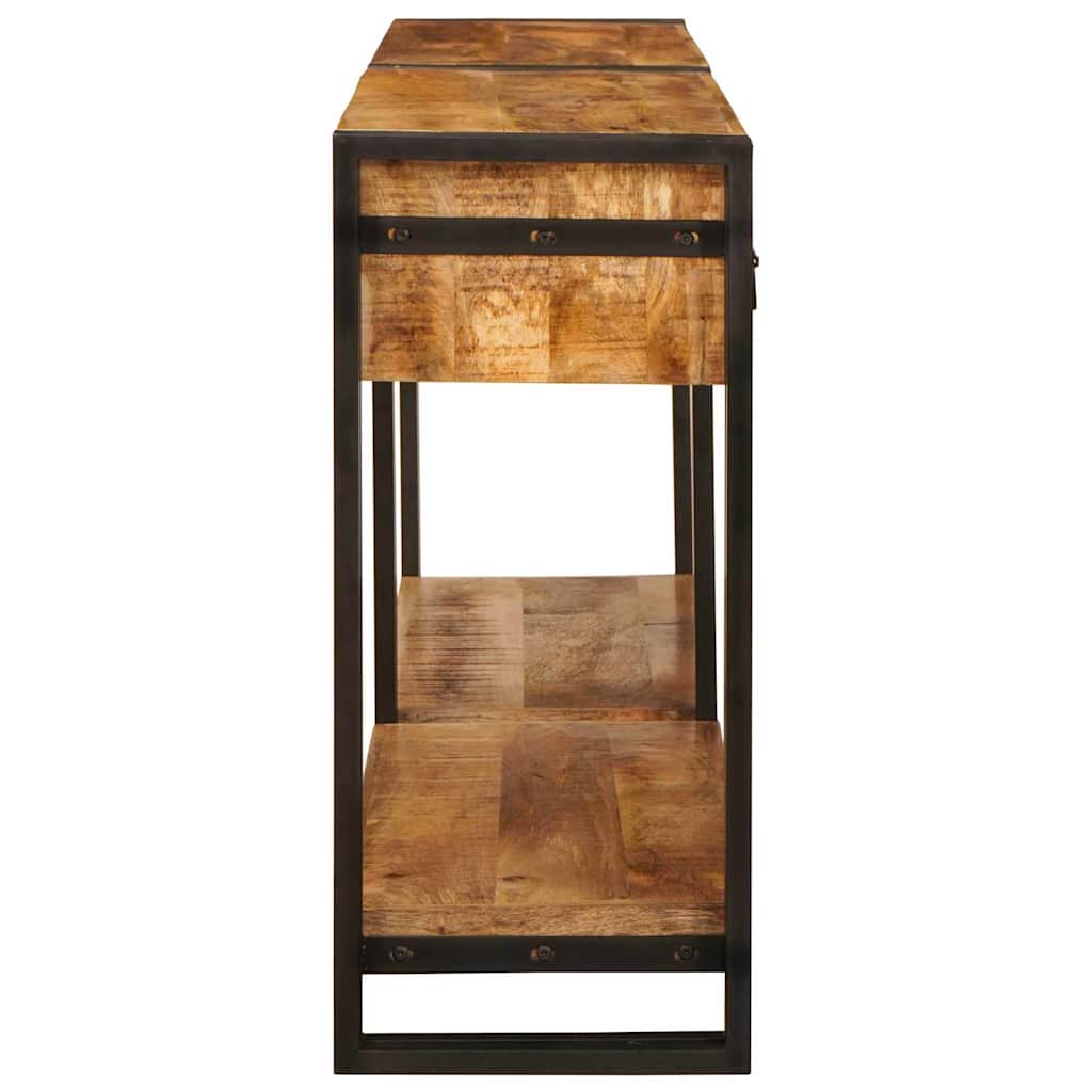 Konsolborde 2 Dele Brun Massivt Mangotræ - Billede 5