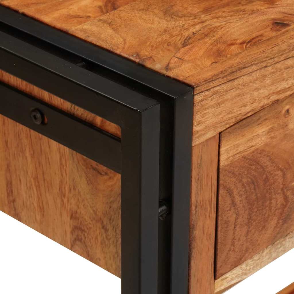Konsolborde 2 Pcs Brun 160 X 33 X 75 Cm Solid Akacietræ - Billede 8