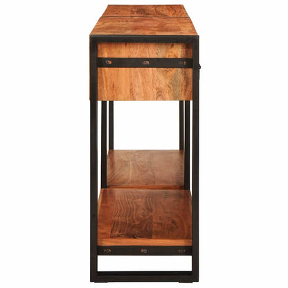 Konsolborde 2 Pcs Brun 160 X 33 X 75 Cm Solid Akacietræ - Billede 5