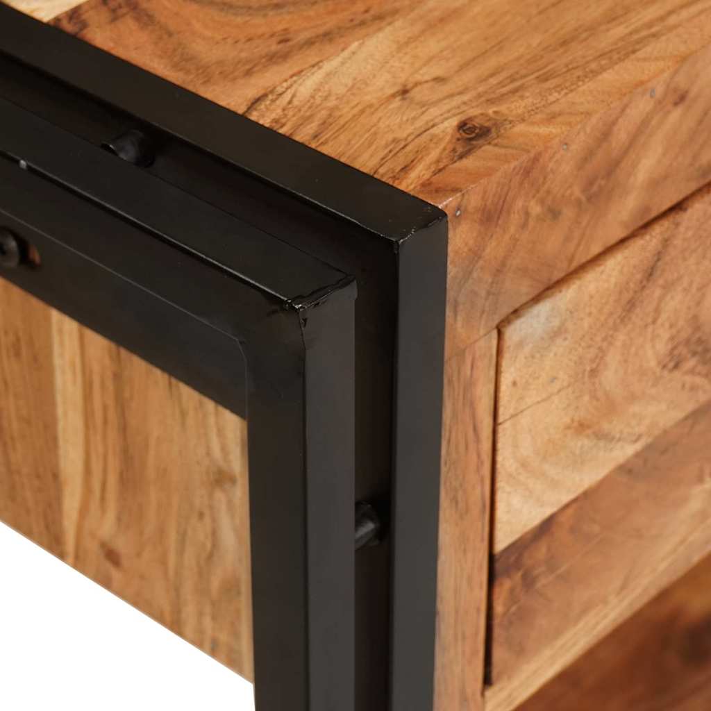 Konsolborde Andet 2 Pcs Brun 200 X 33 X 75 Cm Massivt Akacietræ - Billede 8