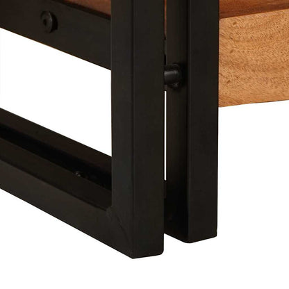 Konsolborde Andet 2 Pcs Brun 200 X 33 X 75 Cm Massivt Akacietræ - Billede 10