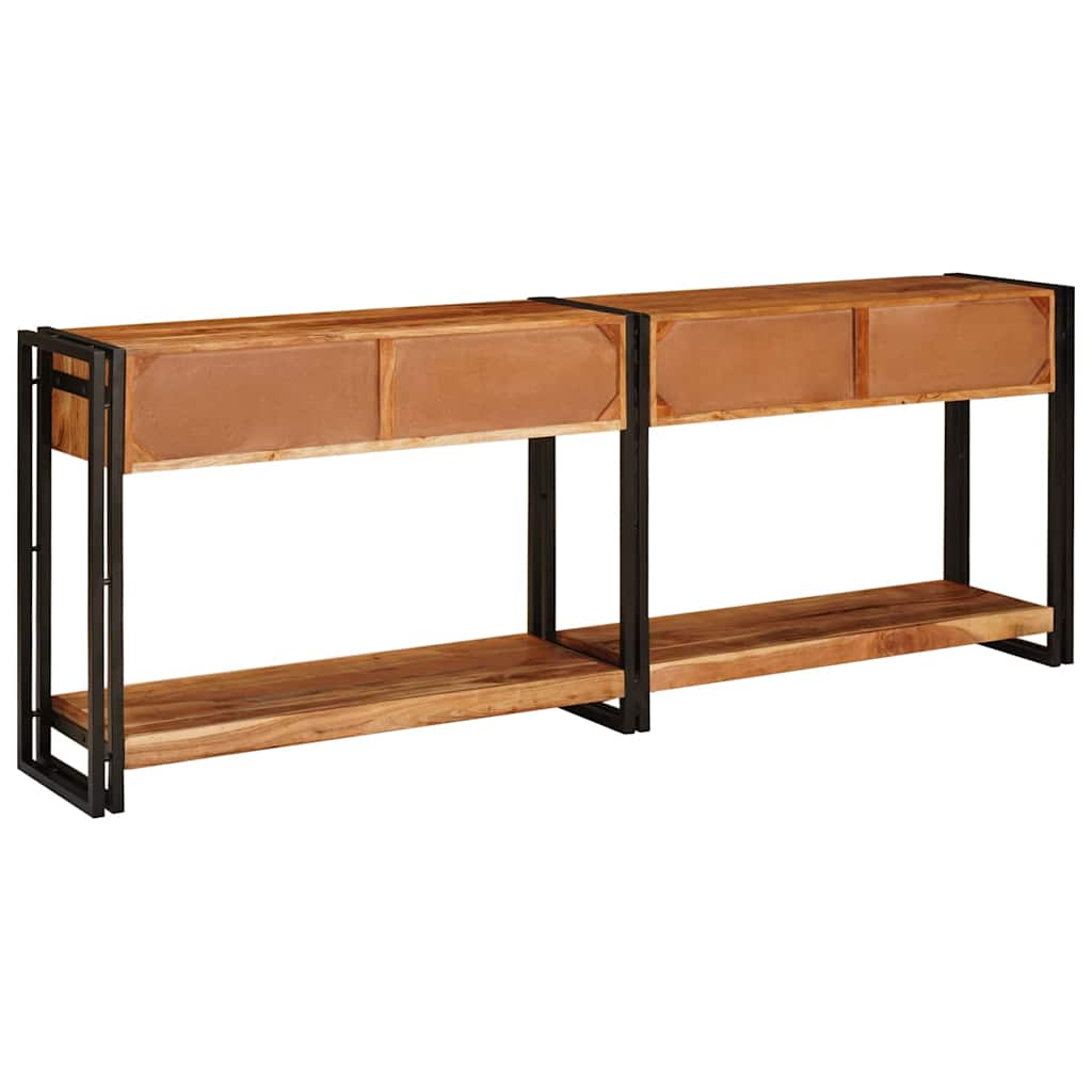 Konsolborde Andet 2 Pcs Brun 200 X 33 X 75 Cm Massivt Akacietræ - Billede 7