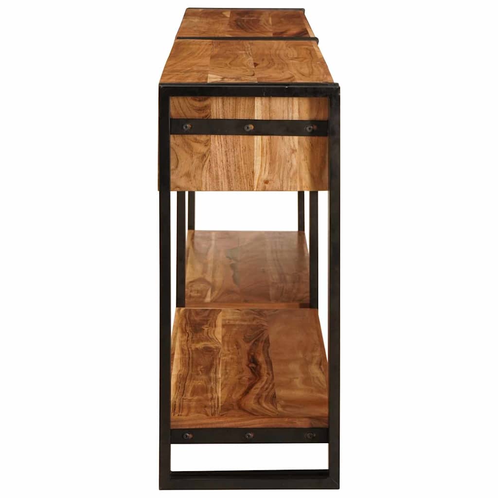 Konsolborde Andet 2 Pcs Brun 200 X 33 X 75 Cm Massivt Akacietræ - Billede 6