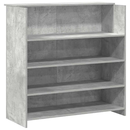 Receptionsskranke 200x50x103,5 Cm Konstrueret Træ Beton Grå - Billede 8
