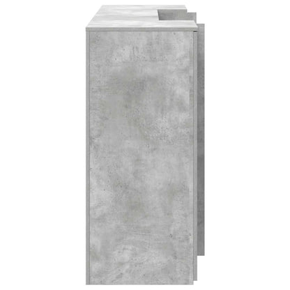 Receptionsskranke 200x50x103,5 Cm Konstrueret Træ Beton Grå - Billede 10