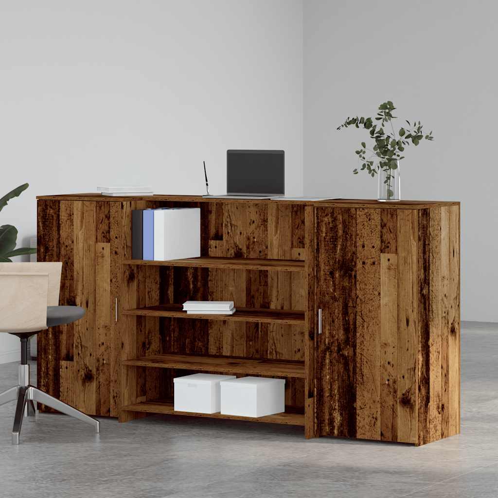 Receptionsskranke 200x50x103,5 Cm Konstrueret Træ Antikt Træ - Billede 3