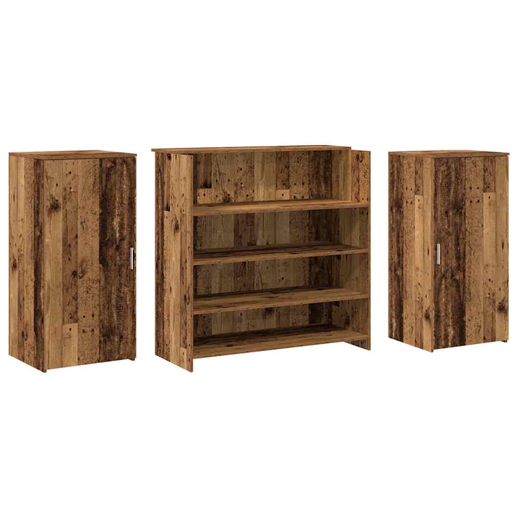 Receptionsskranke 200x50x103,5 Cm Konstrueret Træ Antikt Træ - Billede 7