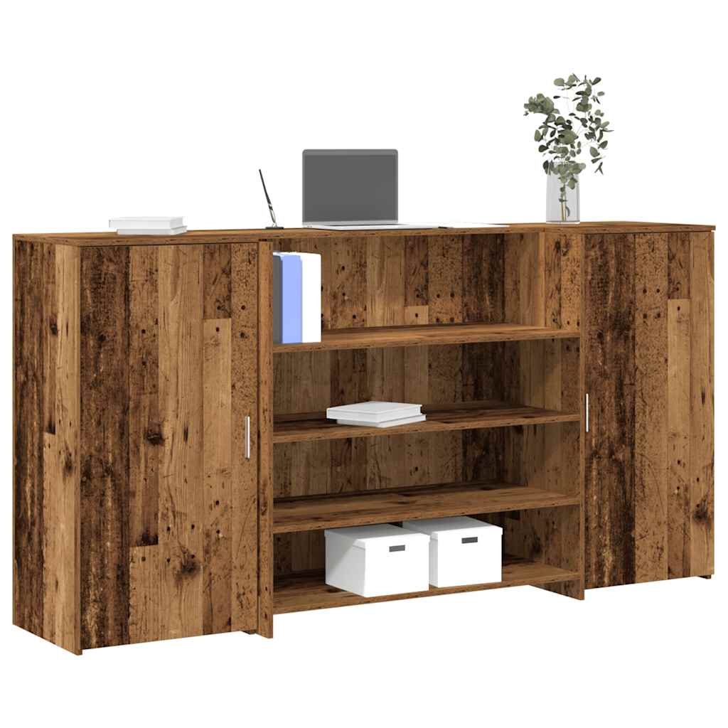 Receptionsskranke 200x50x103,5 Cm Konstrueret Træ Antikt Træ - Hovedbillede