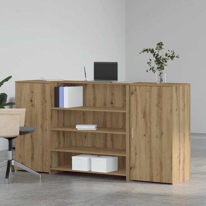 Receptionsskranke 200x50x103,5 Cm Konstrueret Træ Kunsteg - Billede 3