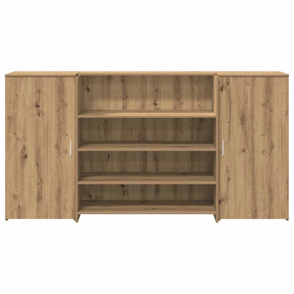 Receptionsskranke 200x50x103,5 Cm Konstrueret Træ Kunsteg - Billede 5