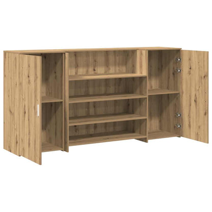 Receptionsskranke 200x50x103,5 Cm Konstrueret Træ Kunsteg - Billede 6